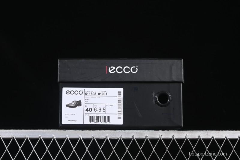 ECCO London Collection Slip-On Business Men's Leather Shoes with Wide Toe Box and Cushioned Sole - 61160801001