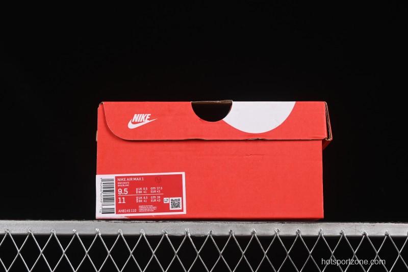 Nike Air Max 1 Retro Running Shoes with Half-Sole Air Cushion - AH8145-110