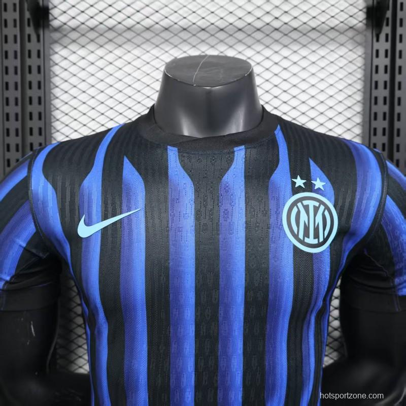 Player Version 25/26 Inter Milan Home Jersey Without Sponsor