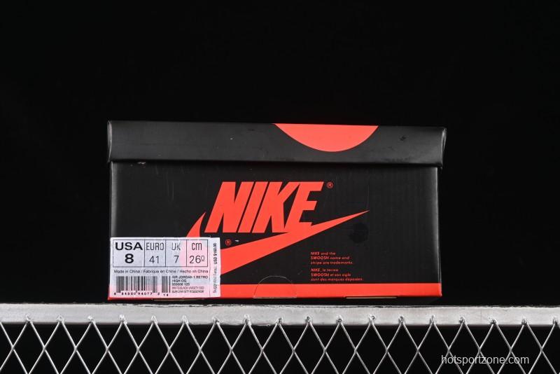 Nike Air Jordan 1 High Retro OG Basketball Shoes with Black Toe Design - 555088-125