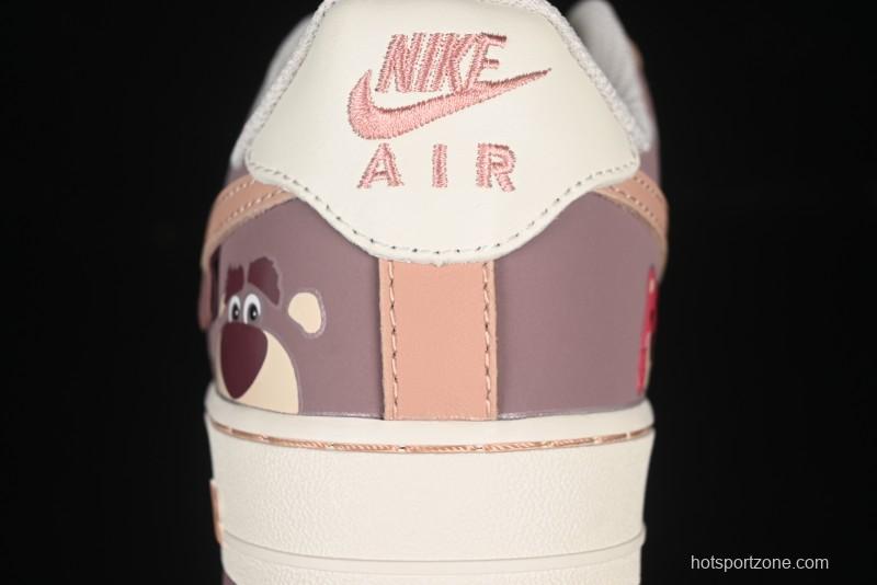 Nike Air Force 1'07 Low Strawberry Bear Custom Casual Sneakers - DB3301-551