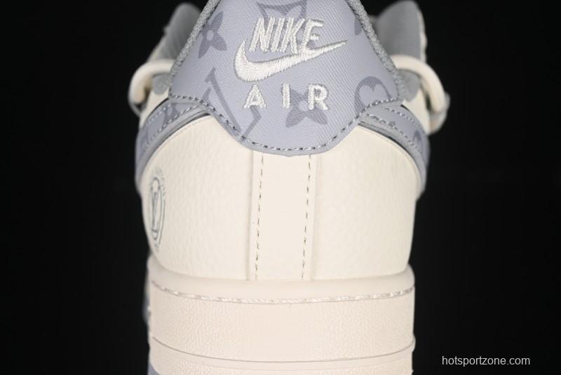 Nike Air Force 1'07 Low LV Collaboration Grey Print Drawstring Casual Sneakers - DM6868-062