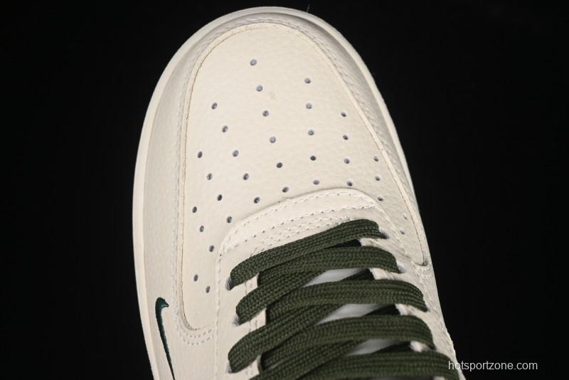 Nike Air Force 1 '07 Low Supreme Collaboration Green Camo Swoosh Casual Sneakers - KK1988-069