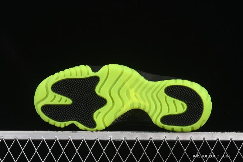 Nike Air Jordan 11 Retro CT8012-003 Basketball Shoes in Black & Guacamole Green
