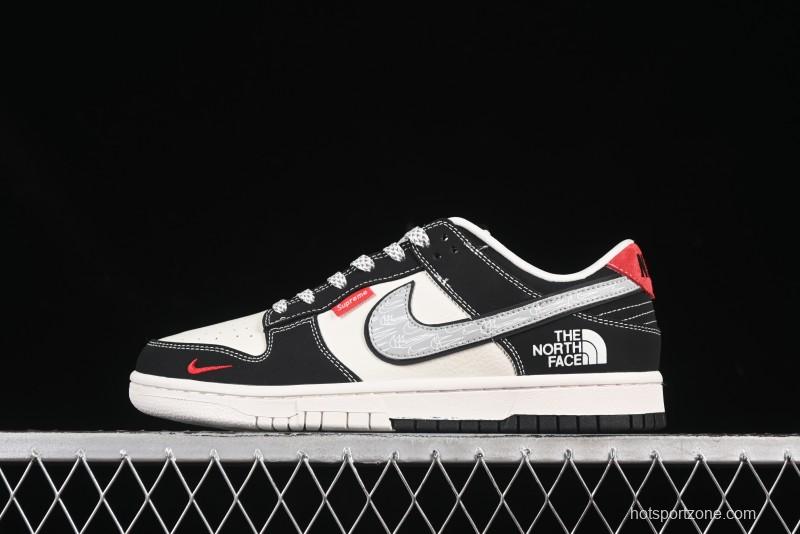 Nike SB Dunk Low The North Face x Supreme Triple Collaboration Sketch Grey Anniversary Custom Low-Top Casual Skate Shoes - CS1688-105
