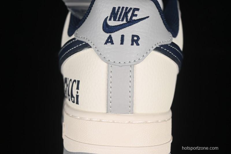 Nike Air Force 1 '07 Low Gucci Collaboration Grey Blue Swoosh Casual Sneakers - XS1958-543