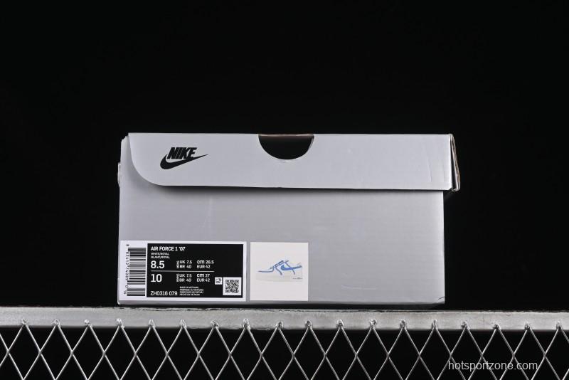 Nike Air Force 1'07 Low Blue Planet Casual Sneakers with Full-Length Air Cushion - ZH0316-079