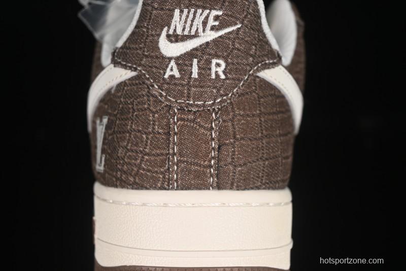 Nike Air Force 1 '07 Low LV Collaboration Beige Grid Casual Sneakers - XS1958-552