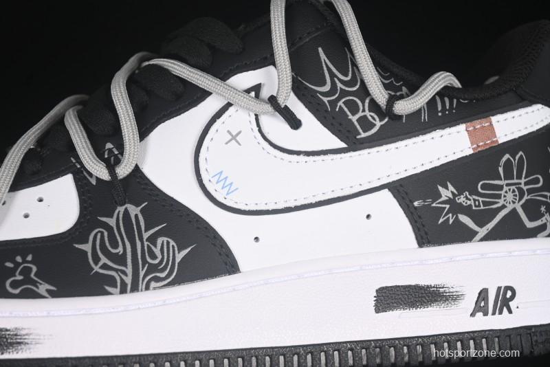 Nike Air Force 1'07 Low Denim Casual Sneakers with Full-Length Air Cushion - ZH0316-071