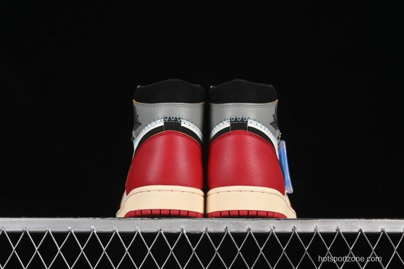 Nike Union x Air Jordan 1 Retro High Basketball Shoes Shadow Chicago - HV8563-600
