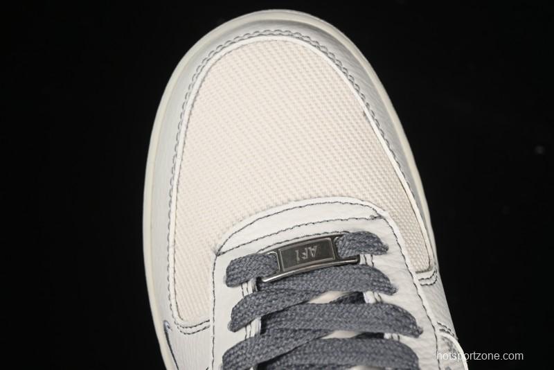 Nike Air Force 1'07 Low Stussy Collaboration Woven Fabric Low-Top Casual Sneakers - BZ6808-101