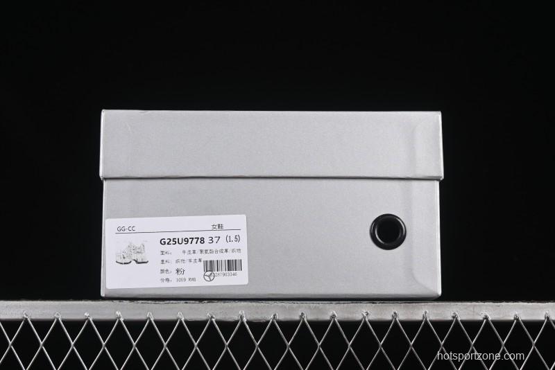 GG-CC Starry Sky Particle Silver White Lace-up Hollow Out Chunky Sneakers with 5cm Height Boost - G25U9778