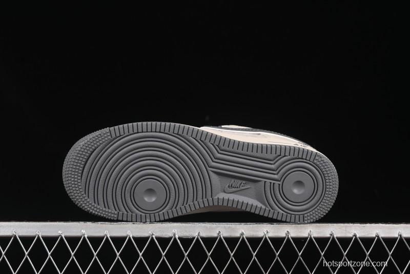 Nike Air Force 1 '07 Low Stussy Collaboration Pig Grey Swoosh Grey Sole Casual Sneakers - XX3168-126