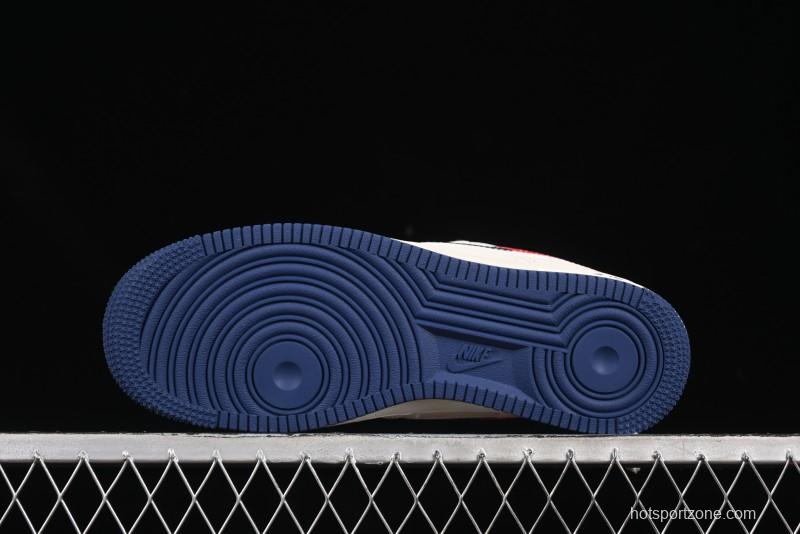 Nike Air Force 1'07 Low Gucci Collaboration Blue Red Swoosh Casual Sneakers - JJ2508-713