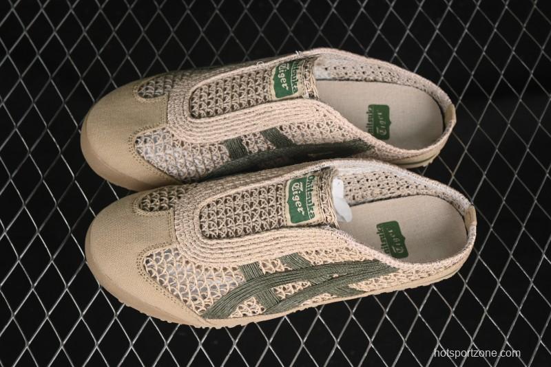 Onitsuka Tiger Mexico 66 Sabot Slip-On Sneakers with Breathable Mesh Upper - 1183C123-252