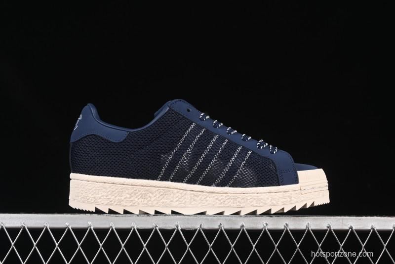 Adidas Clot x Superstar Shell Toe Casual Sneakers with Serrated Edge Design - IH3644