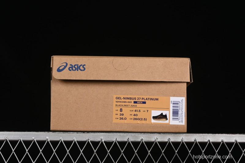 Asics Gel-Nimbus 27 Retro Breathable Casual Shoes Cushioned Durable Running Shoes for Men - 1011C095-001