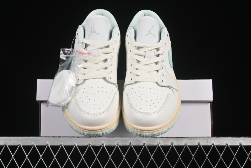 Nike Air Jordan 1 Low AJ1 White Mint Green Low-Top Casual Lifestyle Sneakers - DC0774-134