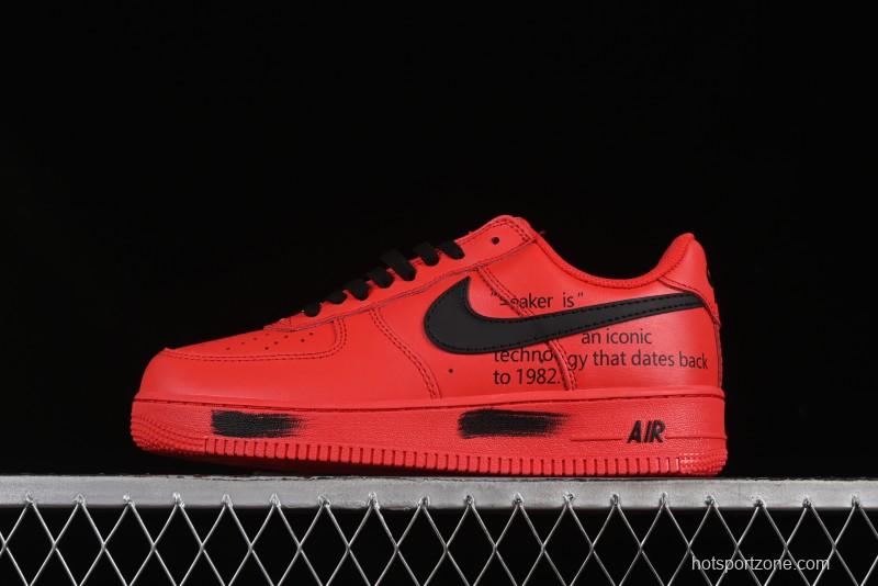 Nike Air Force 1'07 Low Watermelon Red Casual Sneakers with Full-Length Air Cushion - FD7039-600