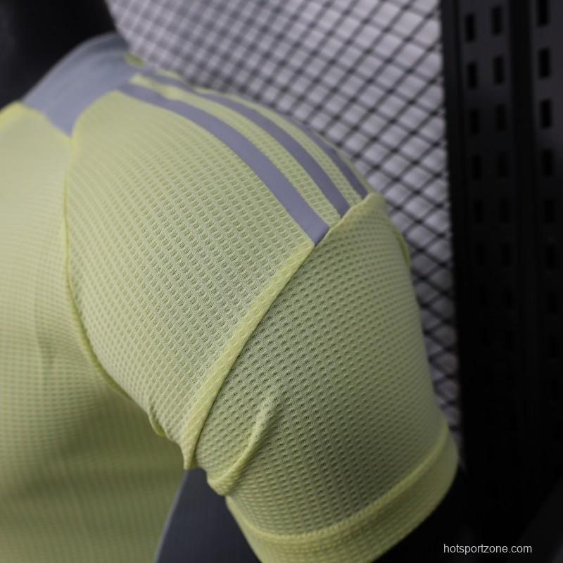 Player Version 2025 Algeria Light Yellow with Adidas Design Jersey
