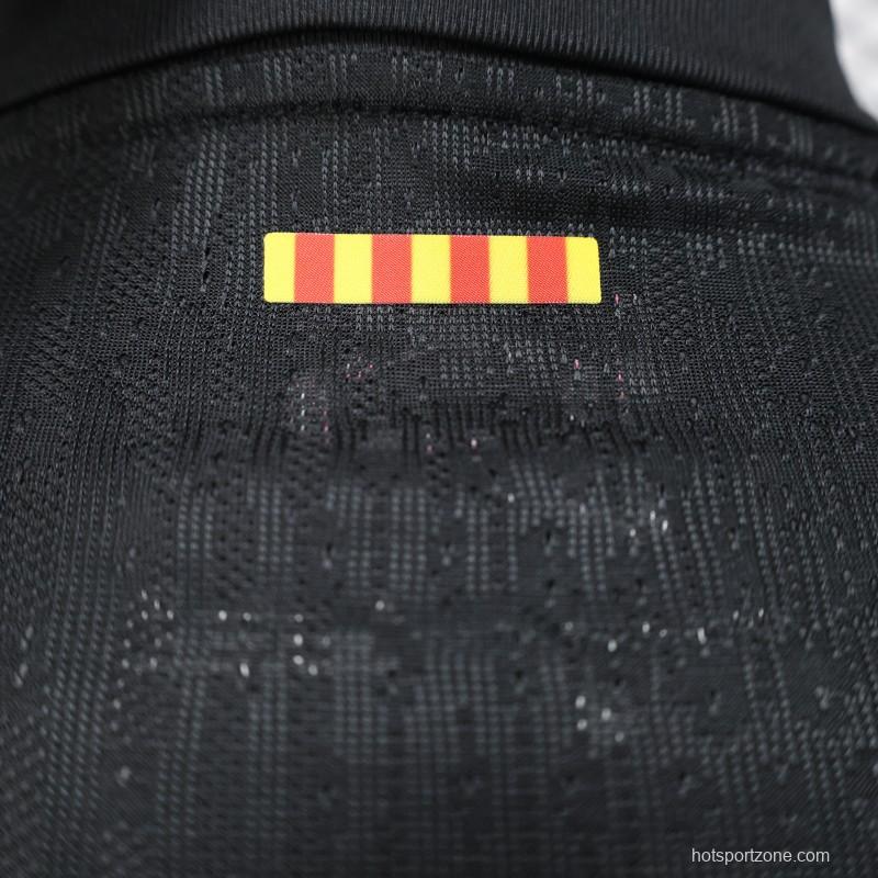 Player Version 24/25 Barcelona x Travis Scott Away Black Jersey With Red Sponsor
