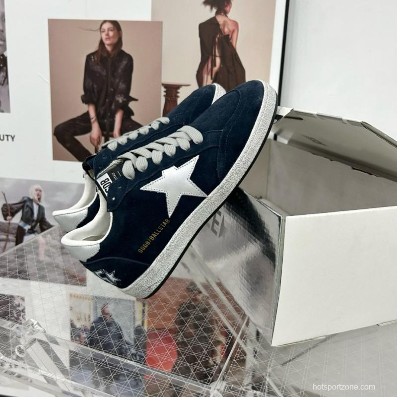 2024 Unisex GGDB Navy White Suede Leather Low-Top Sneakers MJ00260