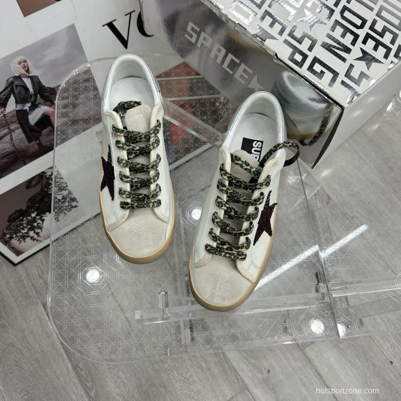 2025 Unisex GGDB White Red Leather Sneakers 63534