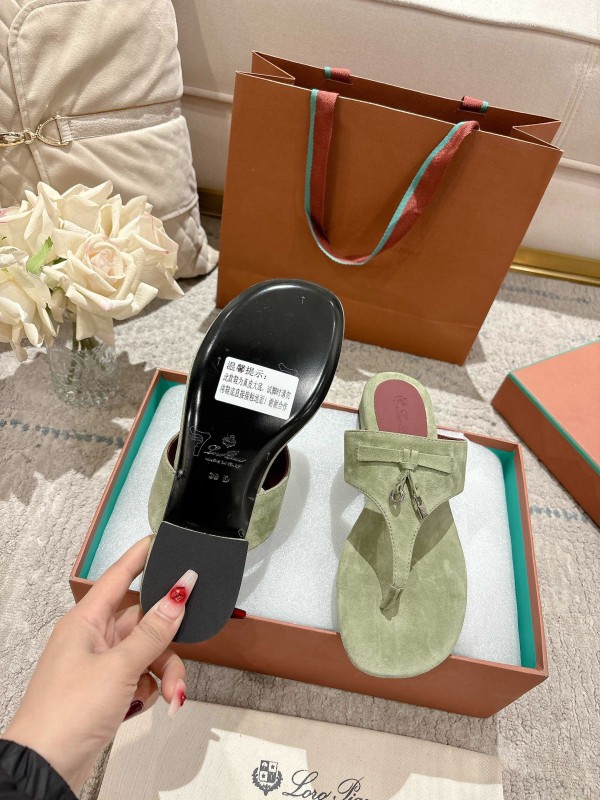 2025 Slippers LP Light Green Suede Casual LY00250