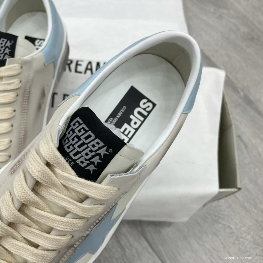 2024 Unisex GGDB White Light Blue Suede Leather Sneakers MJ00260