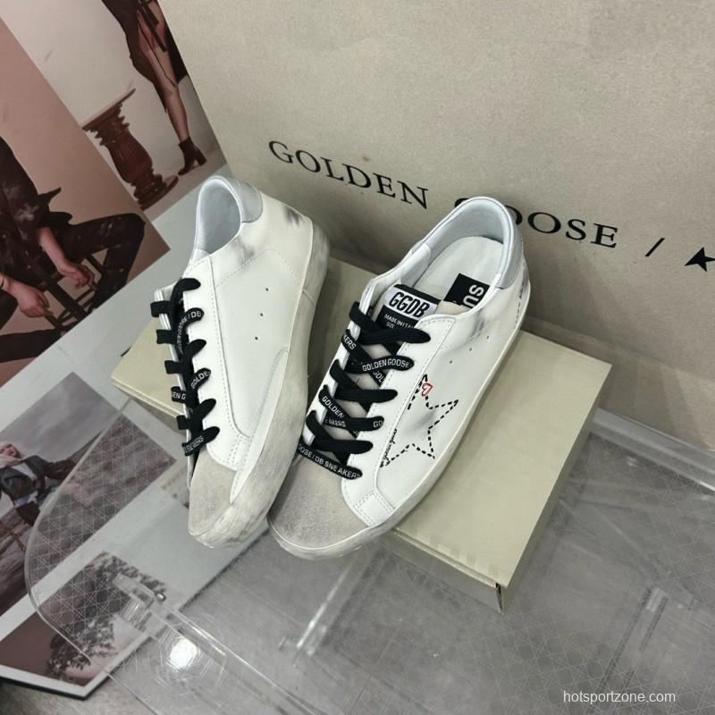 2025 Unisex GGDB White Black Suede Leather Sneakers MJ00260