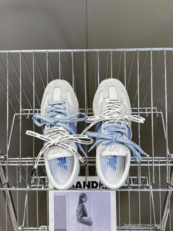 2025 Unisex New Balance Grey White Mesh Suede Running Sneakers