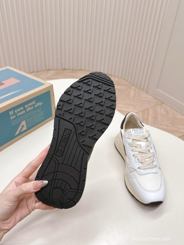2024 Unisex Autry White Black Leather Mesh Sneakers MJ00330
