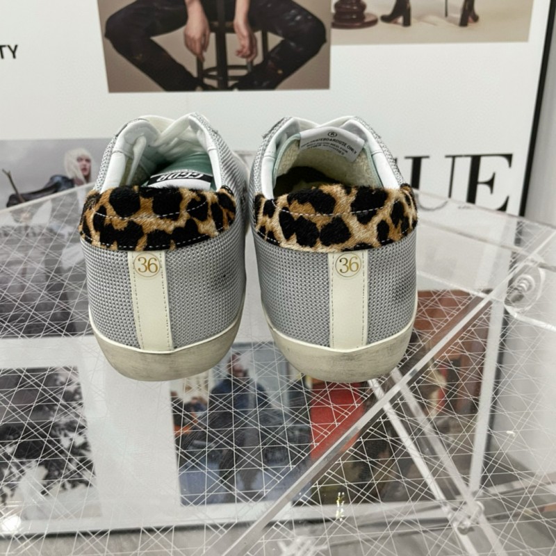 2025 Women GGDB Grey White Pink Suede Canvas Sneaker