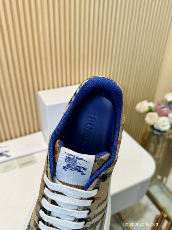 2024 Unisex Burberry Beige Black Cotton Casual Shoes MJ00320