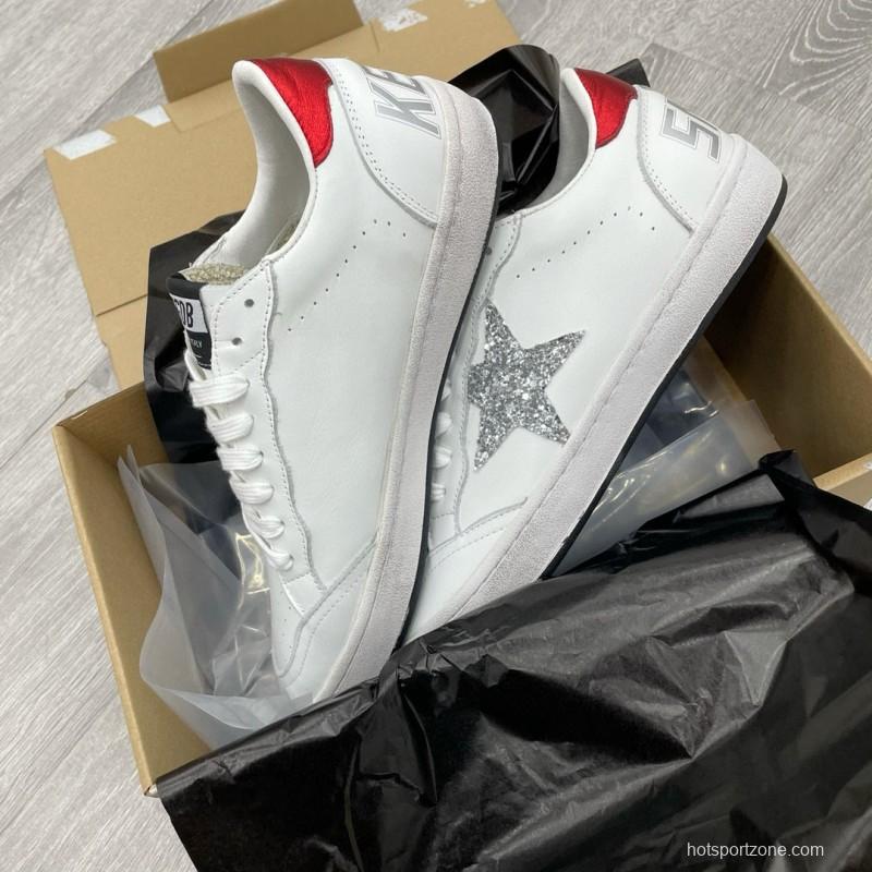 2024 Unisex GGDB White Silver Glitter Leather Sneakers MJ00260