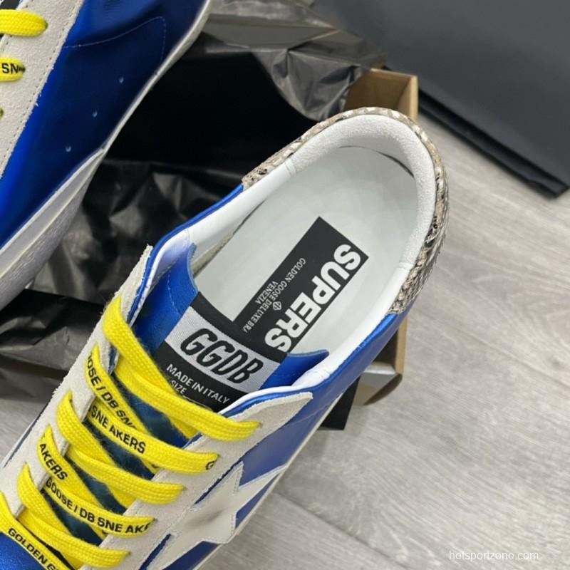 2025 Unisex GGDB Blue White Leather Sneakers