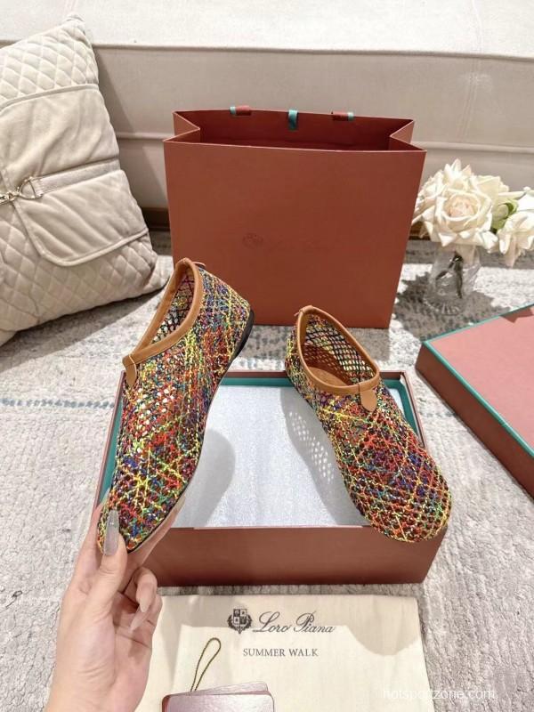 2025 Women Le Parmentier Multicolor Knit Ballet Flat LY00250