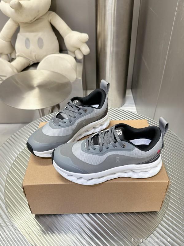 2025 Women Loewe Grey Mesh Leather Sneakers CloudTec Phase