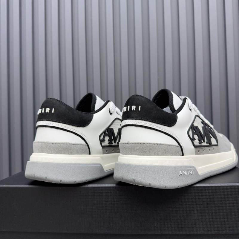 2025 Unisex Amiri White Black Suede Leather Sneakers MJ00360