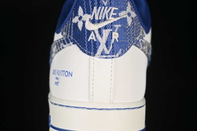Nike Air Force 1 '07 Low LV Collaboration Gray Blue Denim Casual Sneakers - SC9207-540