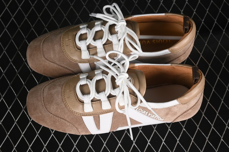 Louis Vuitton Sneakerina Round Toe Lace-Up Ballet Style Flat Training Shoes - N.F6
