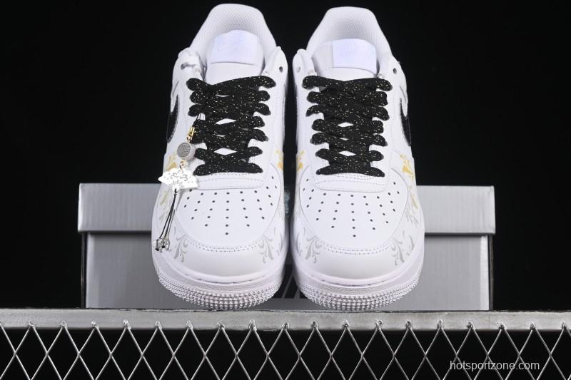 Nike Air Force 1'07 Low East Fence Drunk Chinese Style Gradient Yellow Low-Top Casual Sneakers - ZH0316-082
