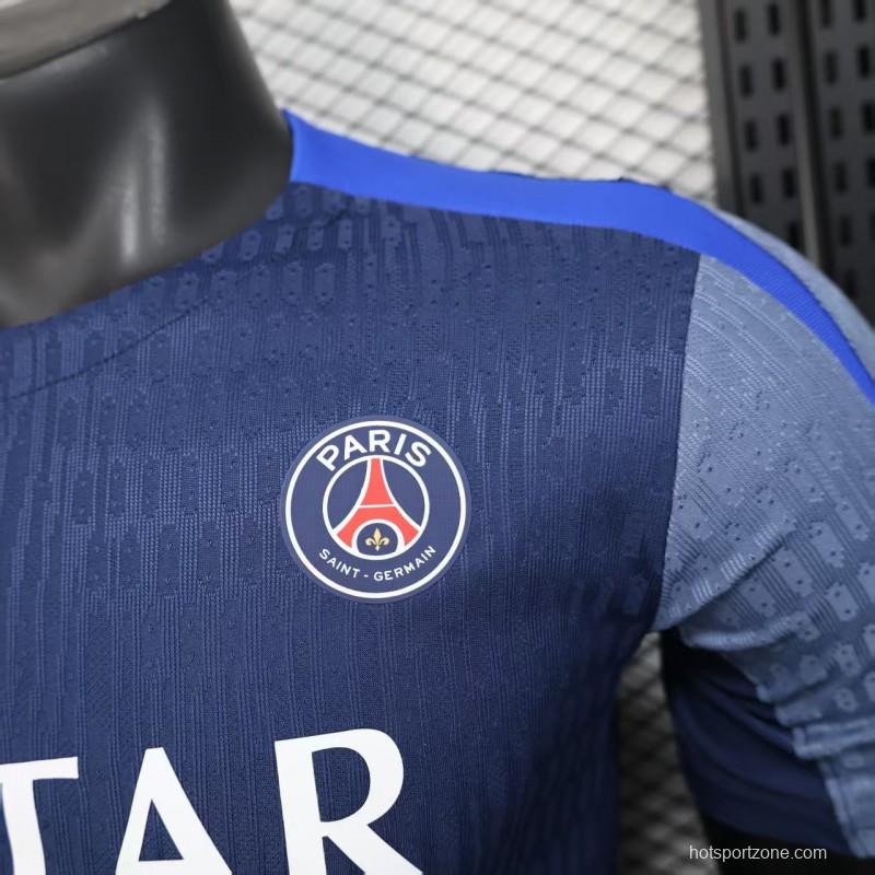 Player Version 25/26 Paris Saint-Germain PSG Blue with Vertical Stripes Jersey
