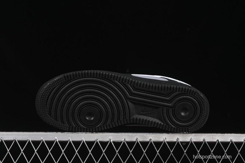 Nike Air Force 1 '07 Low Black Silver Court Low-Top Casual Sneakers - ZH0316-085