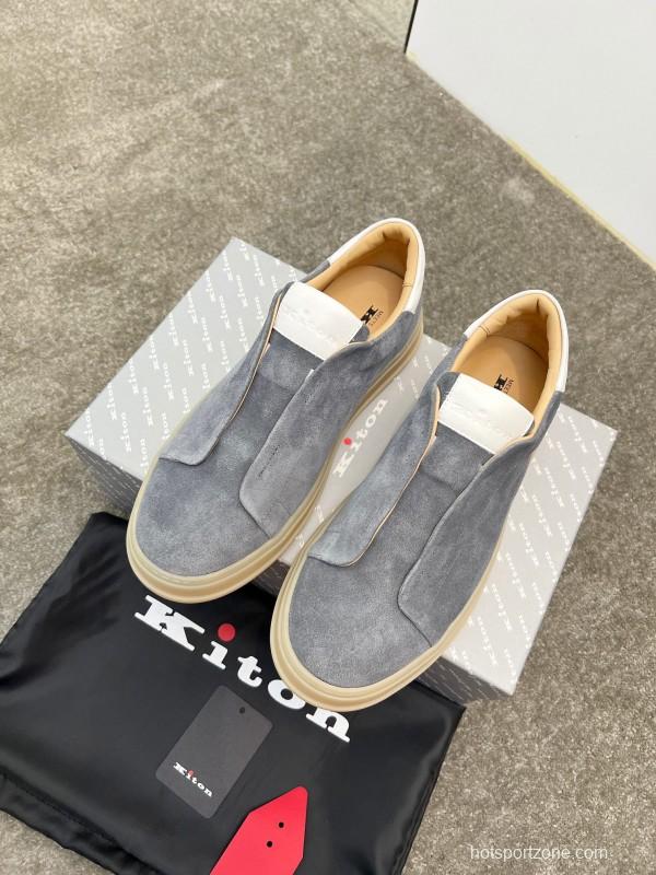 Kiton Men's Four Seasons Classic Casual Slip-On Loafer - AS00320