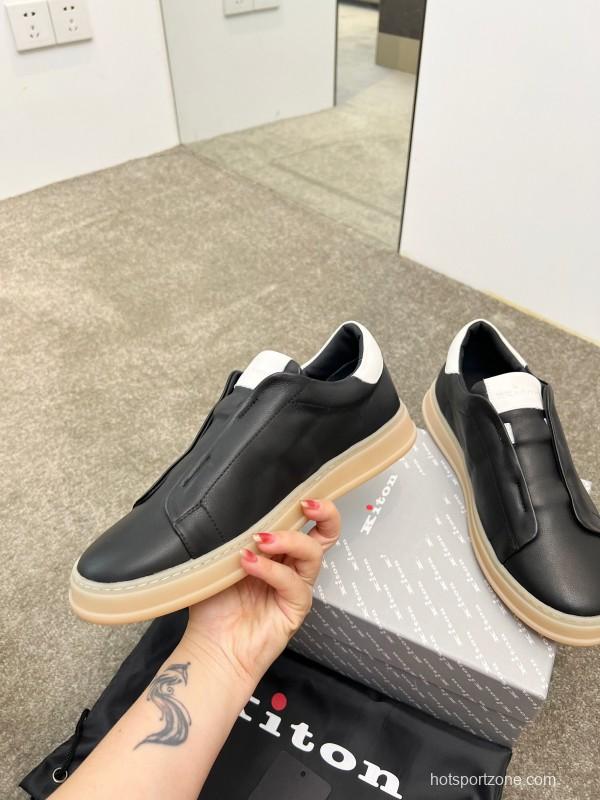 Kiton Men's Four Seasons Classic Casual Slip-On Loafer - AS00320