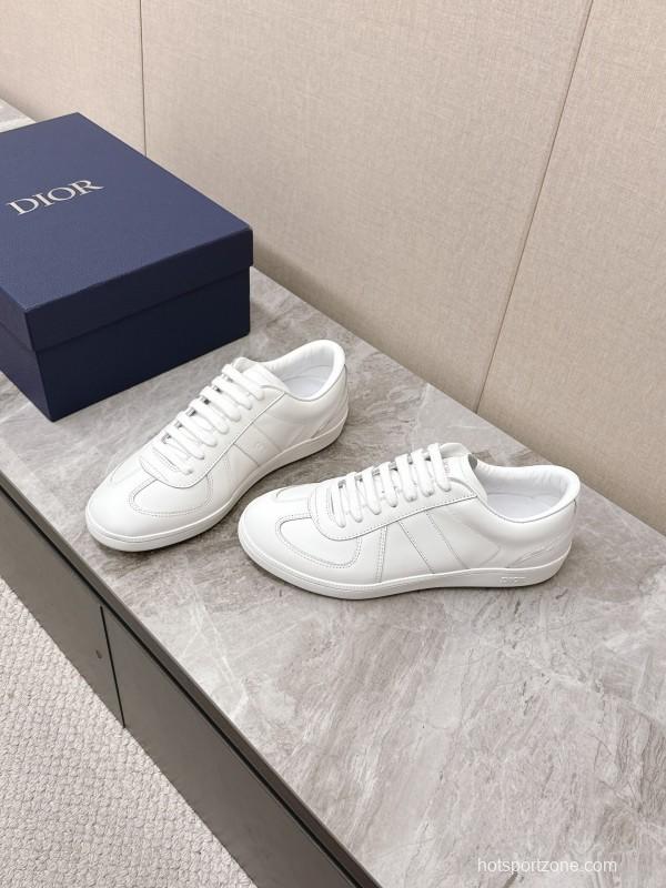 2025 Unisex Dior Black White Grey Leather Suede Sneakers Matchpoint KFY00300