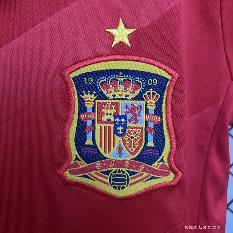 Retro 2012 Kids Spain Home Size 16-28 Jersey