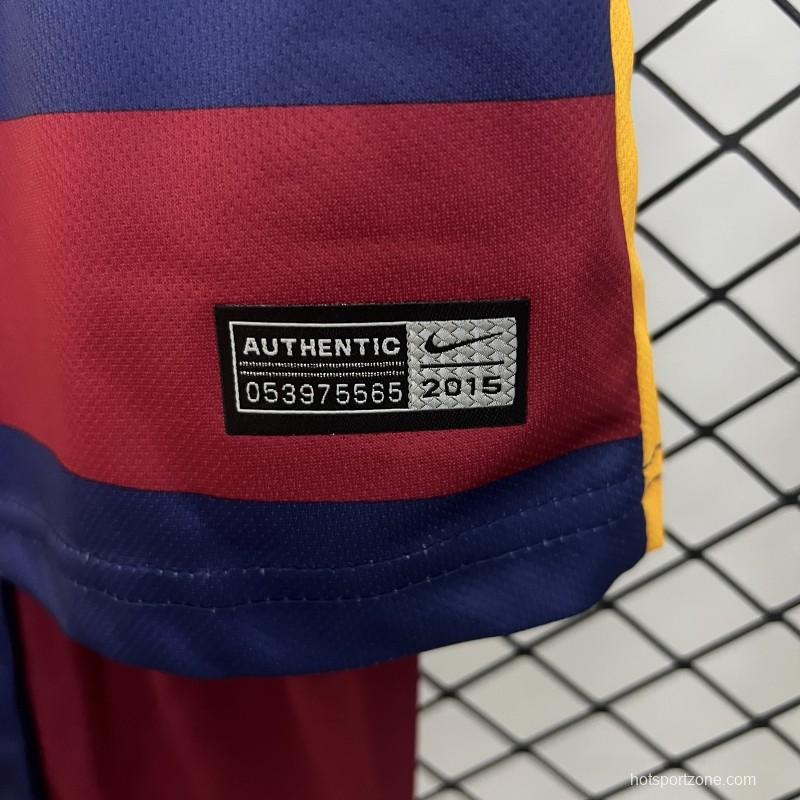 15/16 Kids Barcelona Home Size 16-28 Jersey