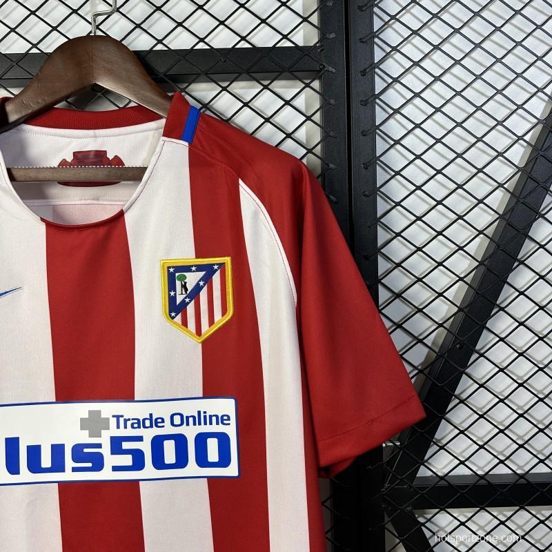 16/17 Retro Atletico Madrid Home Jersey